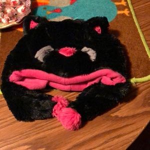NWT Girls Black Cat Winter Hat